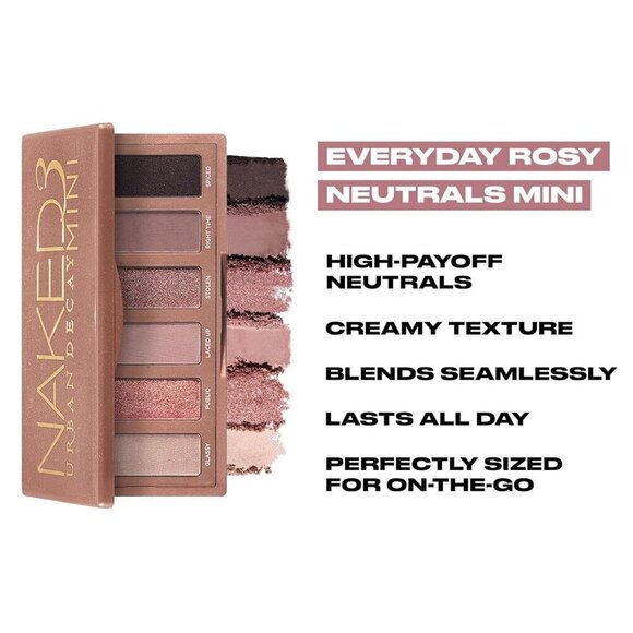 2 Basics Palette Naked3 Mini Matte Finish Nude Taupe & Brown Neutral Eye Shadow - Picture 5 of 9